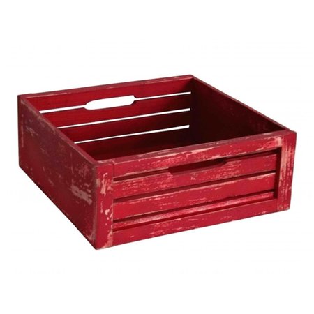 WALD Wald FL5022 Antique Red Slat Crate FL5022